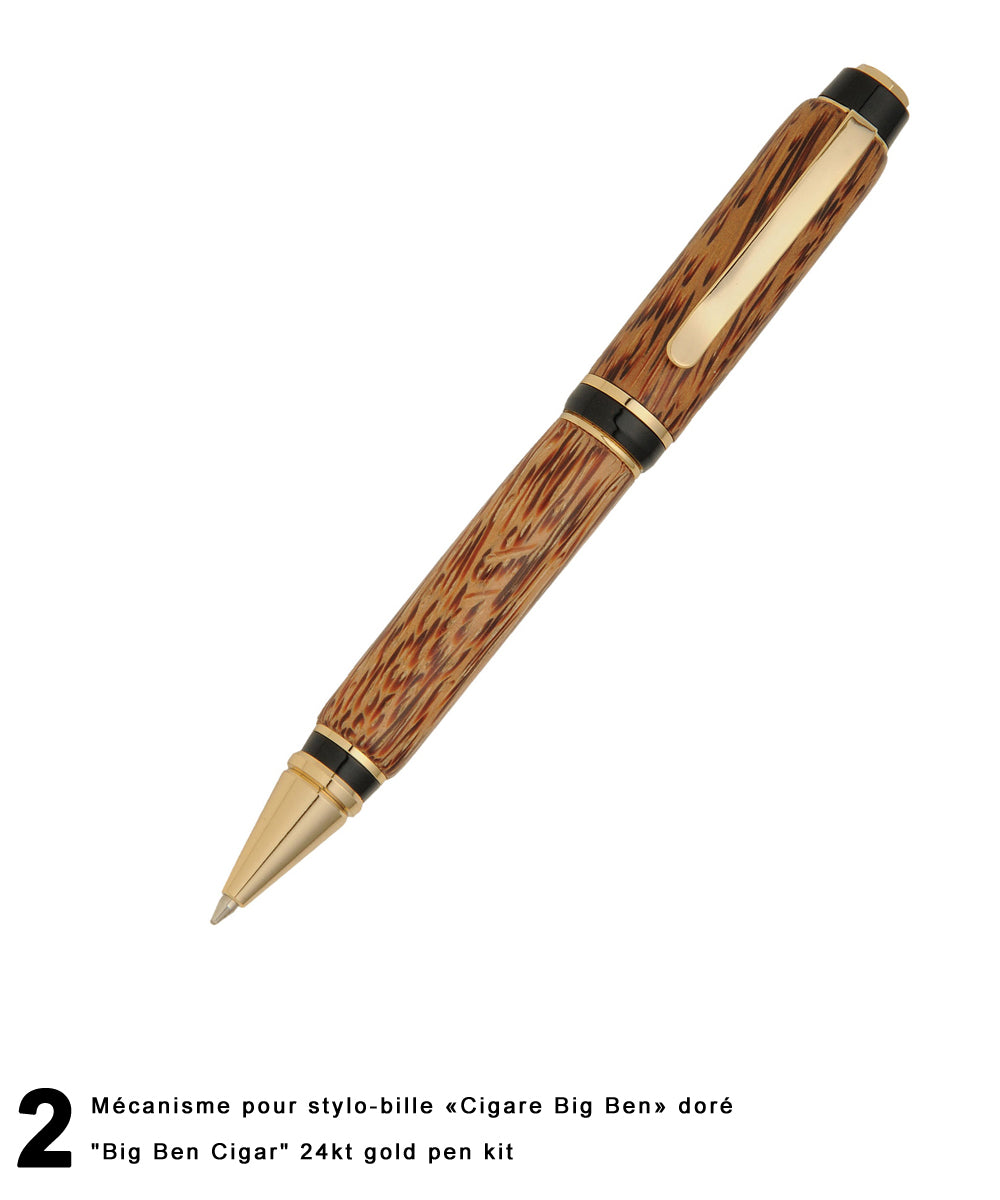 Mécanisme de stylo-bille style «Cigare Big Ben» Twist