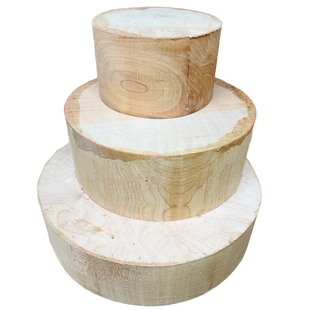 Blocs ronds en érable figuré - Grade A