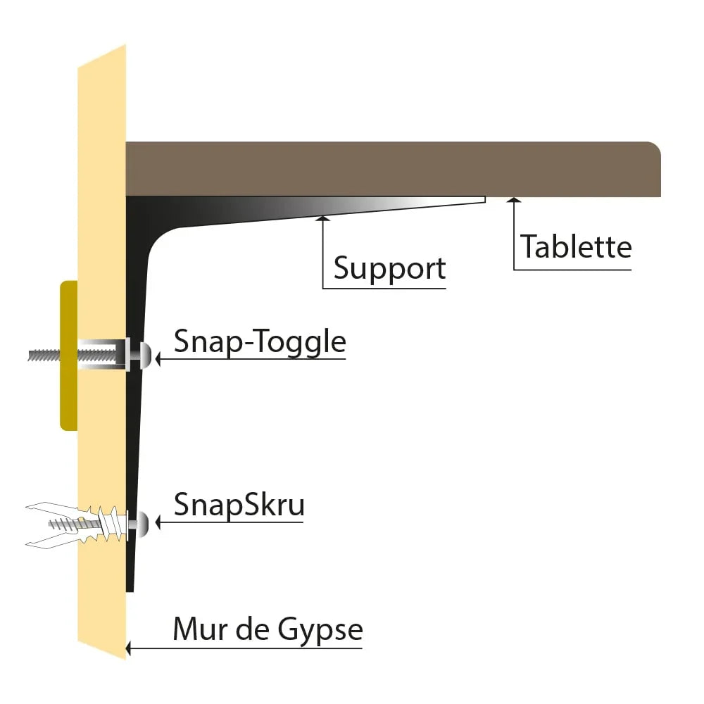 Support à tablette Style Triangle - Lignum