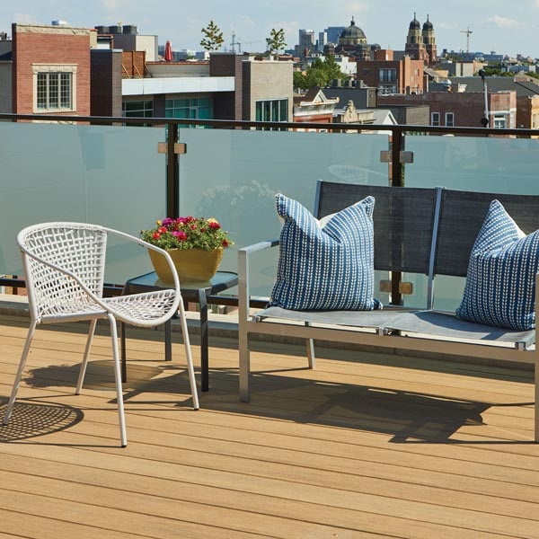 Planche de terrasse rainurée en PVC Avancé 1" x 6" TimberTech Vintage - Weathered Teak