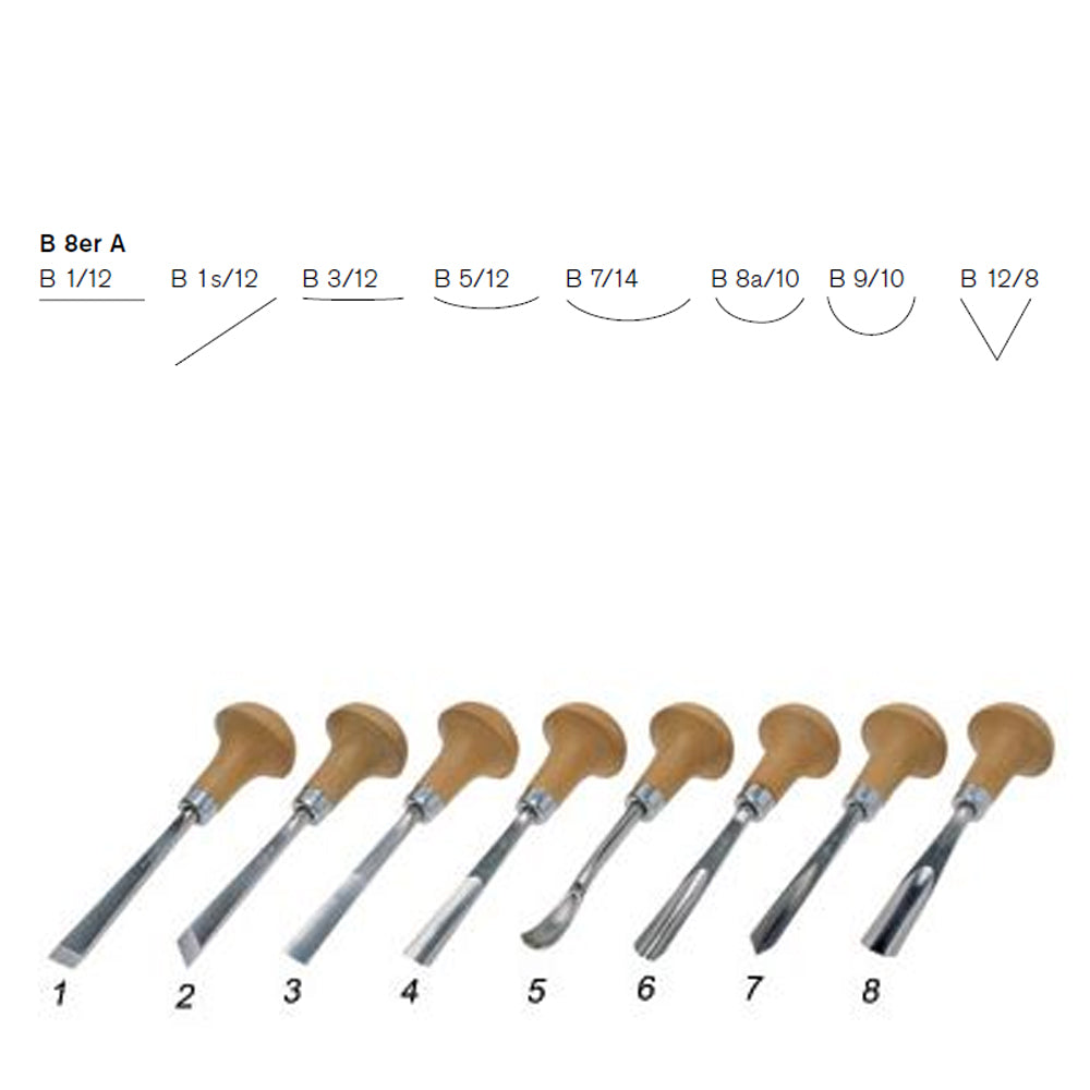Palm carving tools B8er A - Pfeil. Swiss made