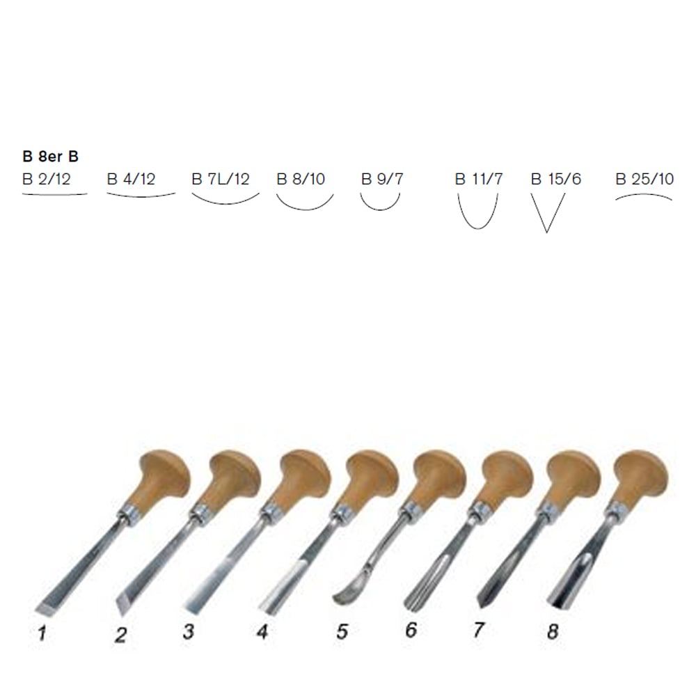 Graveurs sur bois B8er B - Pfeil. Fabriqué en Suisse