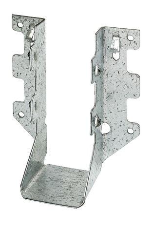 Sabot de charpente en acier galvanisé pour support de poutre, quincaillerie terrasse bois.