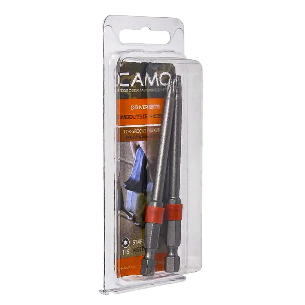 CAMO #15 Grooved Board Torx Drive Power Bits 2/pkg