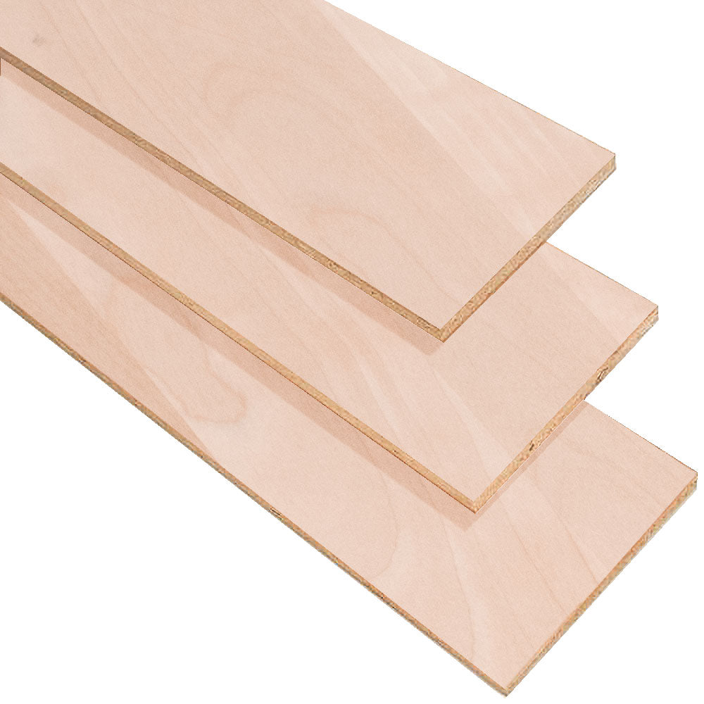 Contremarche plaquée en merisier – 5/8" x 7 1/2" x 48"