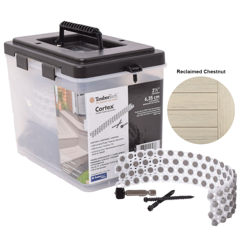 Carbon Screws + Cortex Plugs 224S/300P (100 li.ft.) - RECLAIM CHESTNUT