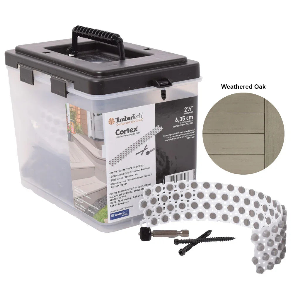 Vis en acier + Bouchons Cortex 224V/240B (100 p.l) - WEATHERED OAK