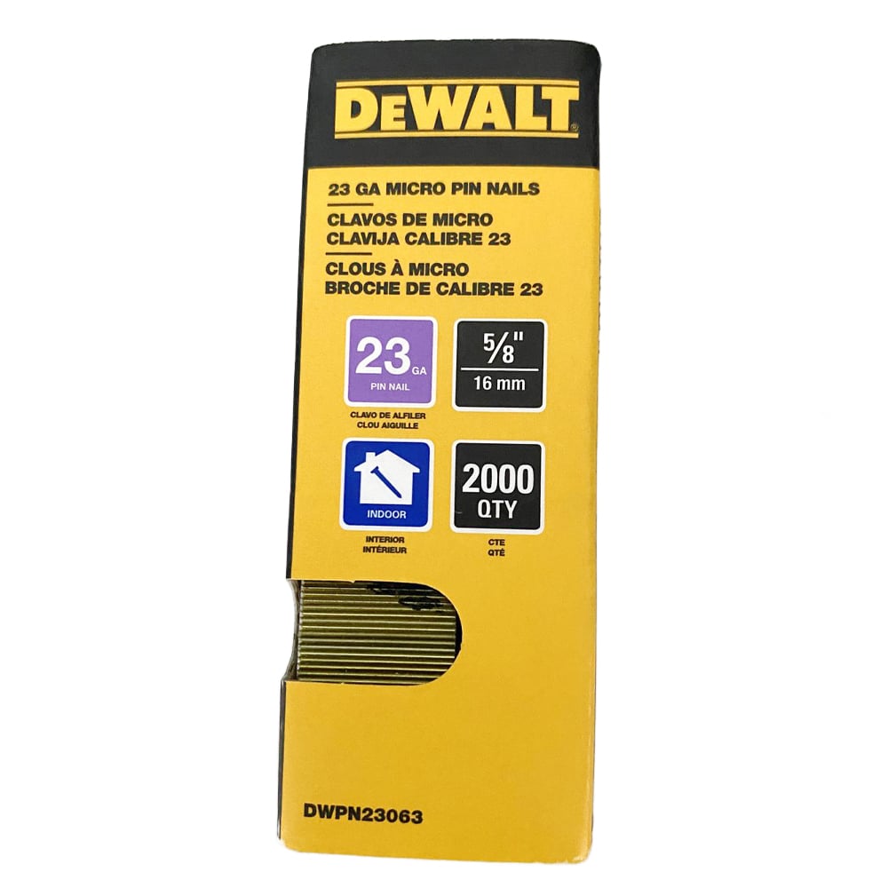 Headless pin nail 23 ga - 2000/pkg - DeWalt