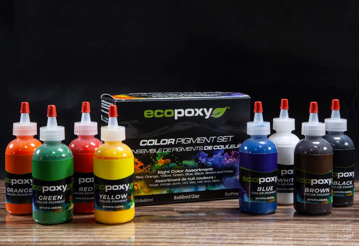 Ensemble liquide de 7 pigments de couleur - Ecopoxy