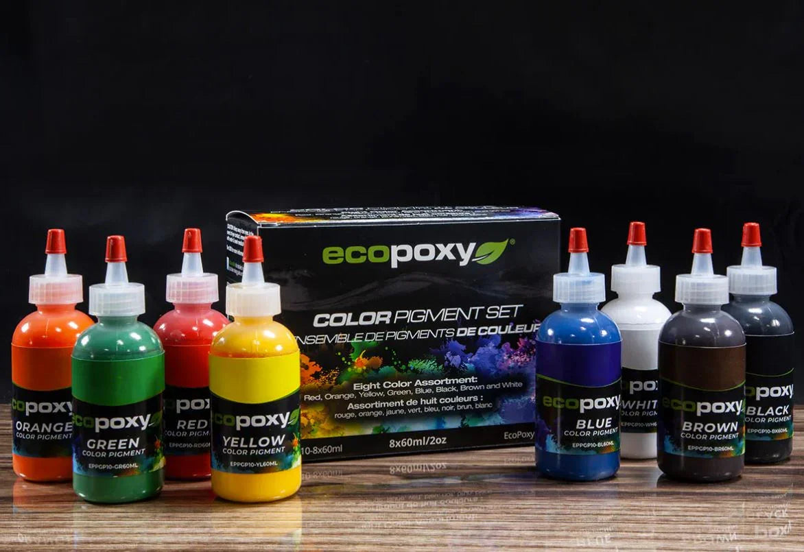 Ensemble liquide de 8 pigments de couleur 60 ml - Ecopoxy