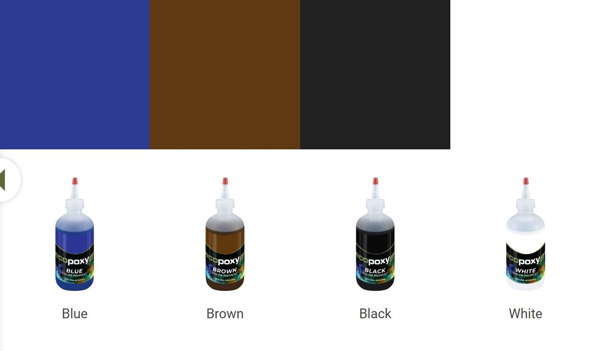 Ensemble liquide de 7 pigments de couleur - Ecopoxy