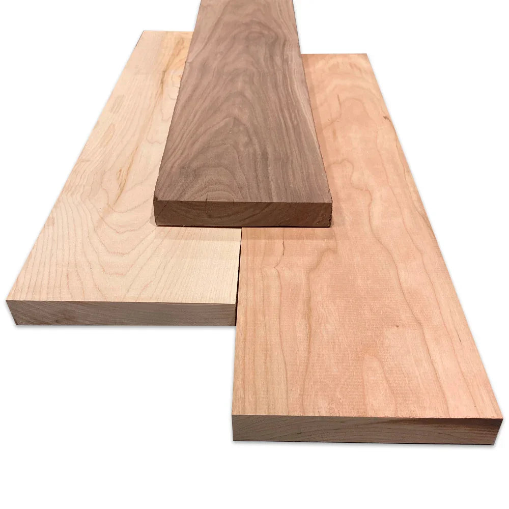 Wood set n°20 1" black walnut, maple, cherry