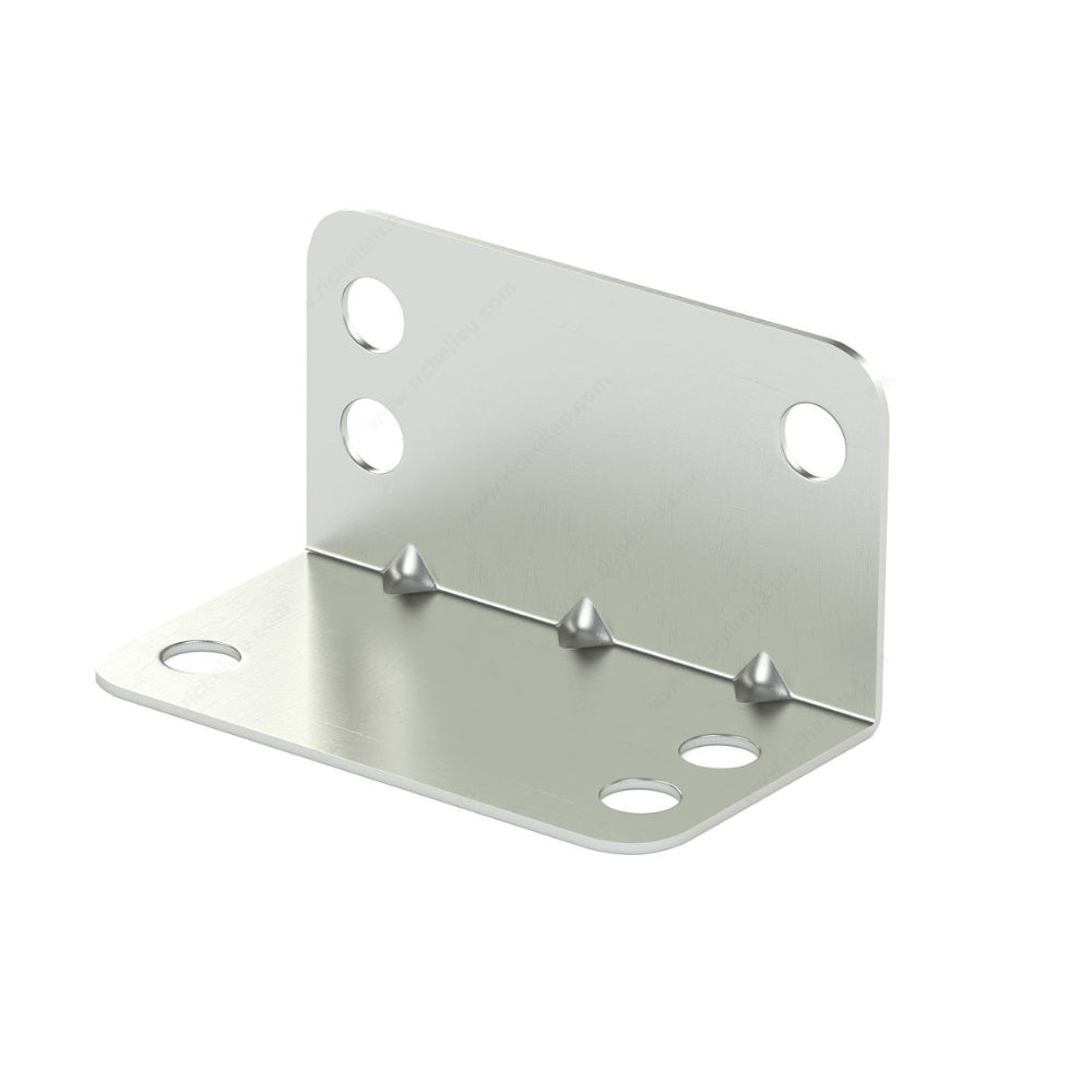 Équerre en acier fini zinc 1'' x 1 3/4'' - 5/pqt