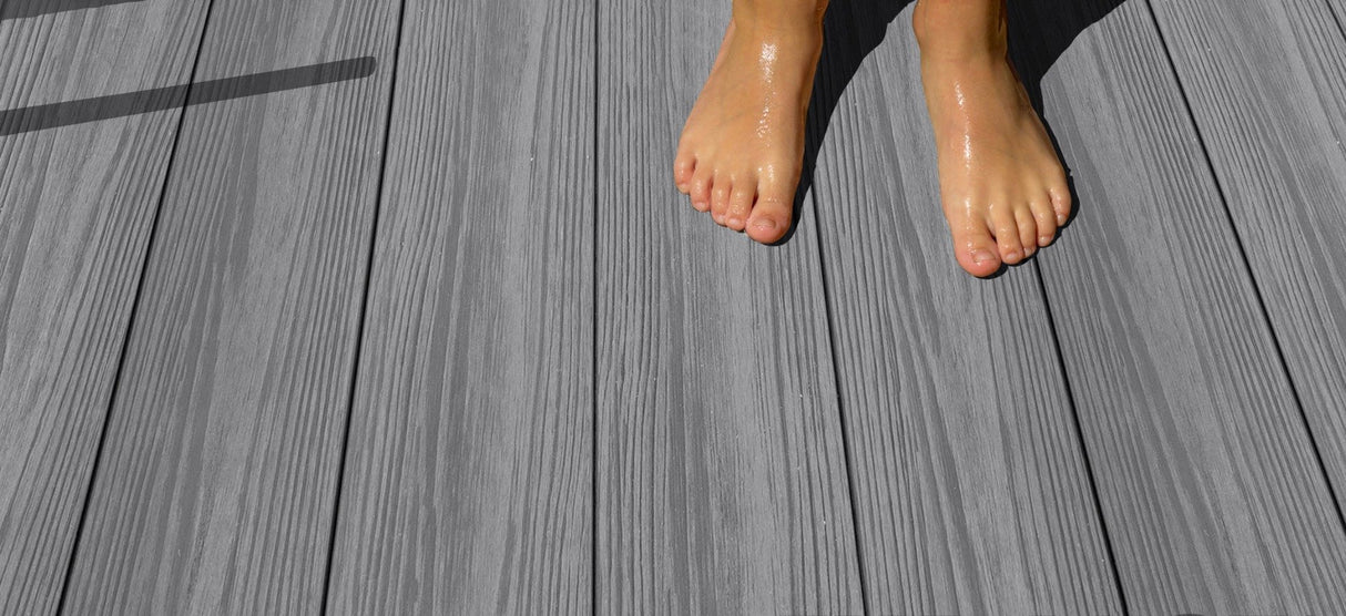 Grooved Decking Board 1"x6" (0,945"x5,5") Eva-Last PVC Apex Plus - Alaskan Driftwood