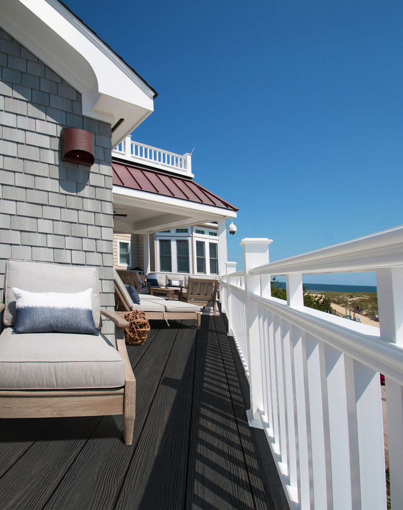 Fascia de terrasse en PVC 1"x12"x12' (0,63"x11,2"x12’) Eva-Last Apex Plus - Carbonised Osage