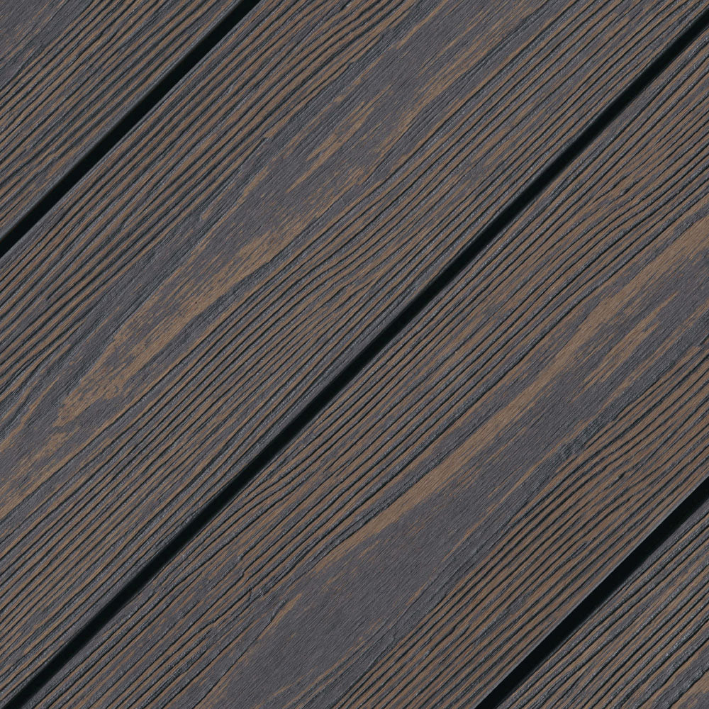 Planche de terrasse rainurée en PVC 1"x6" (0,945"x5,5") Eva-Last Apex Plus - Carbonised Osage