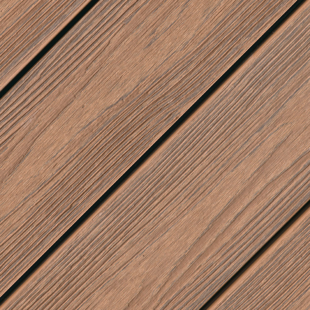 Planche de terrasse rainurée en PVC 1"x6" (0,945"x5,5") Eva-Last Apex Plus - Chestnut Cedar