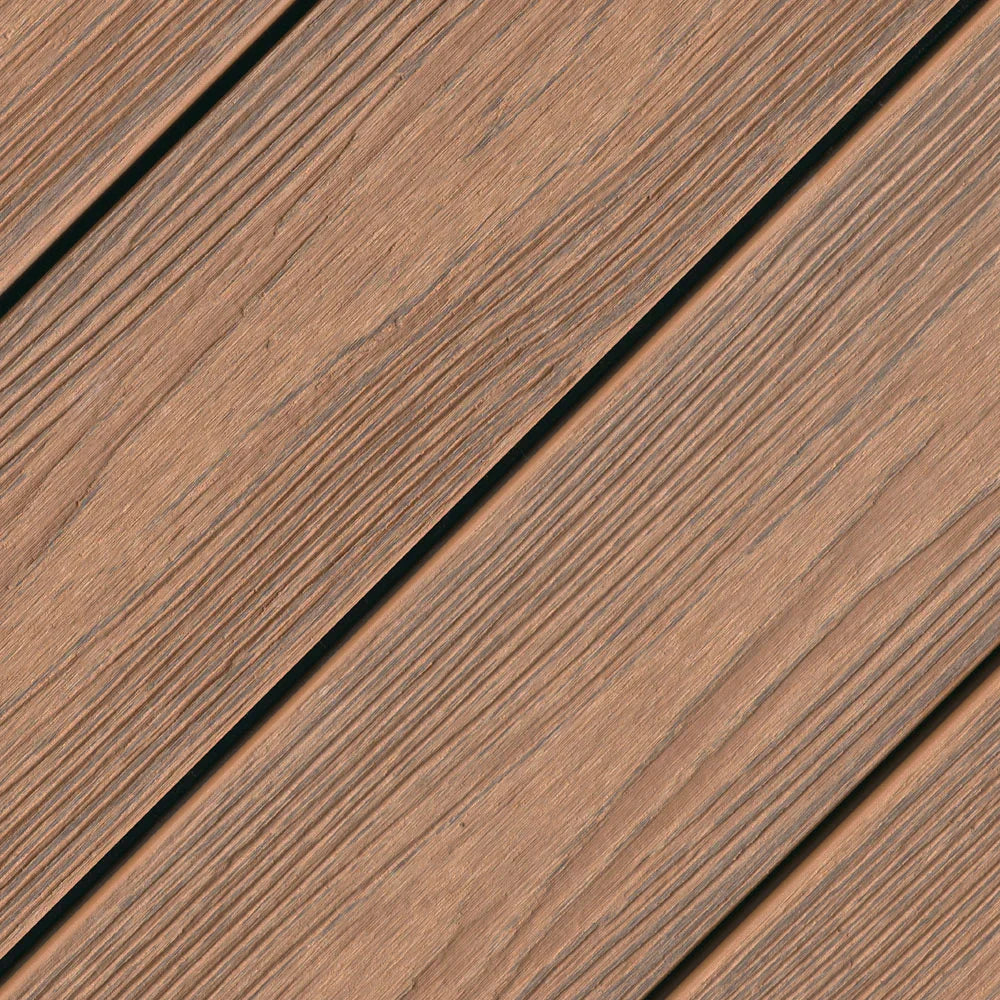 Planche de terrasse rainurée en PVC 1"x6" (0,945"x5,5") Eva-Last Apex Plus - Chestnut Cedar