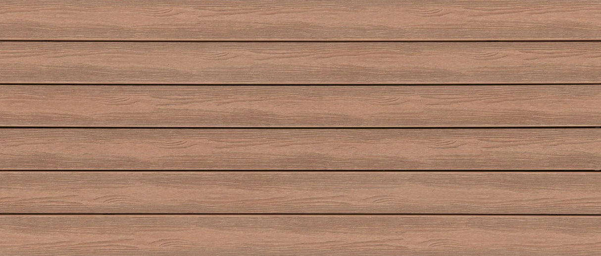 Contremarche de terrasse en PVC 1"x8"x12' (0,55"x7,24"x12’) Eva-Last Apex Plus - Chestnut Cedar