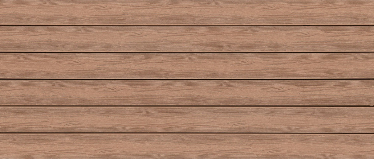 Planche de terrasse rainurée en PVC 1"x6" (0,945"x5,5") Eva-Last Apex Plus - Chestnut Cedar