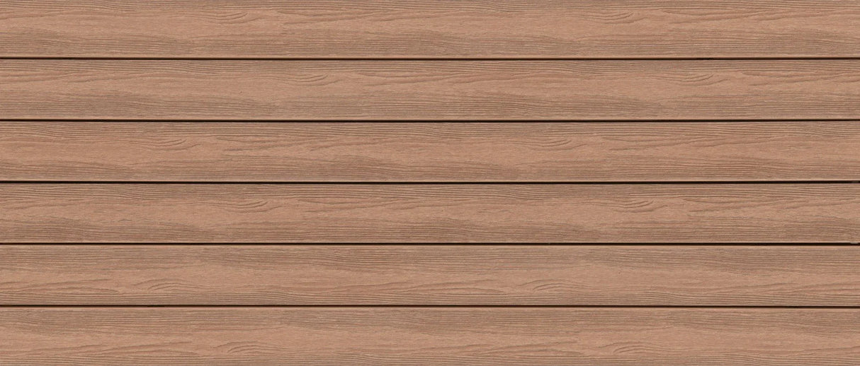 Planche de terrasse rainurée en PVC 1"x6" (0,945"x5,5") Eva-Last Apex Plus - Chestnut Cedar