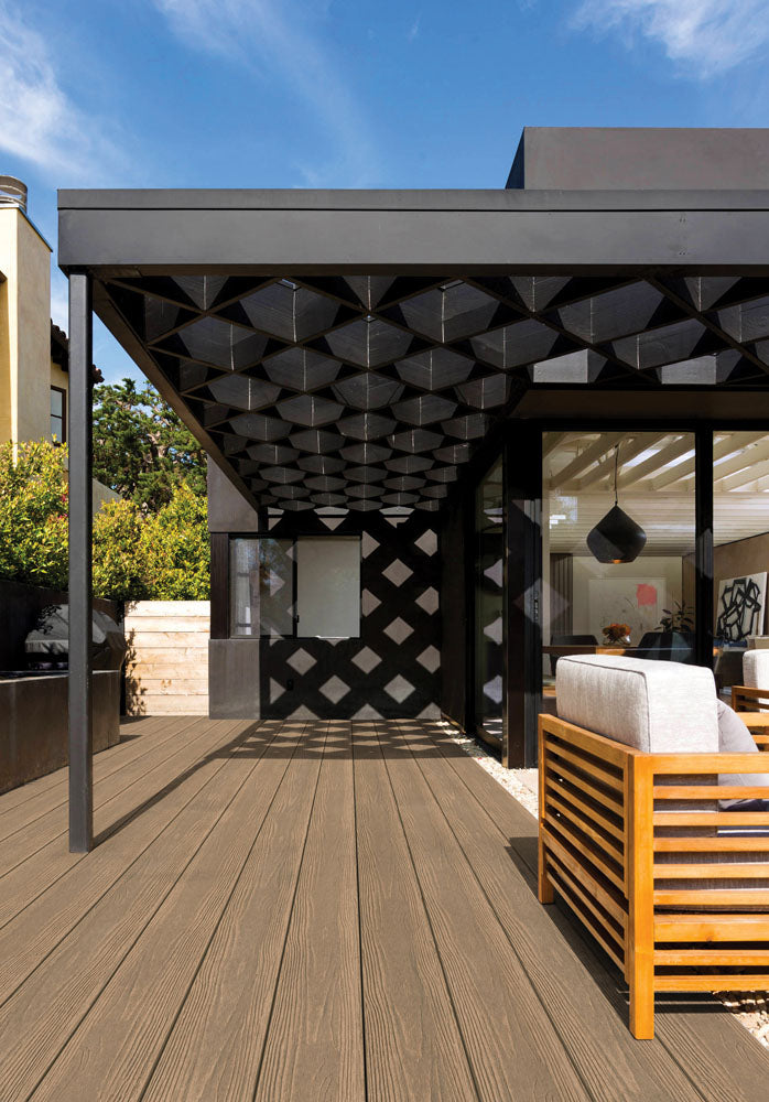 Grooved Decking Board 1"x6" (0,945"x5,5") Eva-Last PVC Apex Plus - Himalayan Cedar