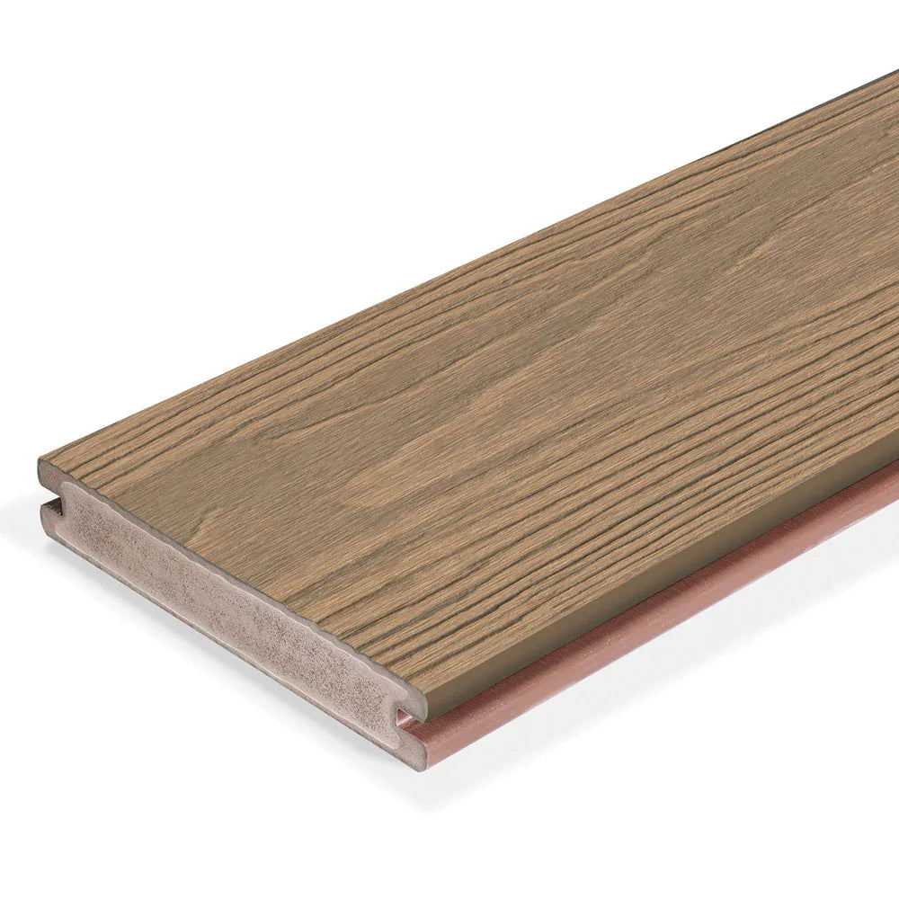 Planche de terrasse rainurée en PVC 1"x6" (0,945"x5,5") Eva-Last Apex Plus - Himalayan Cedar