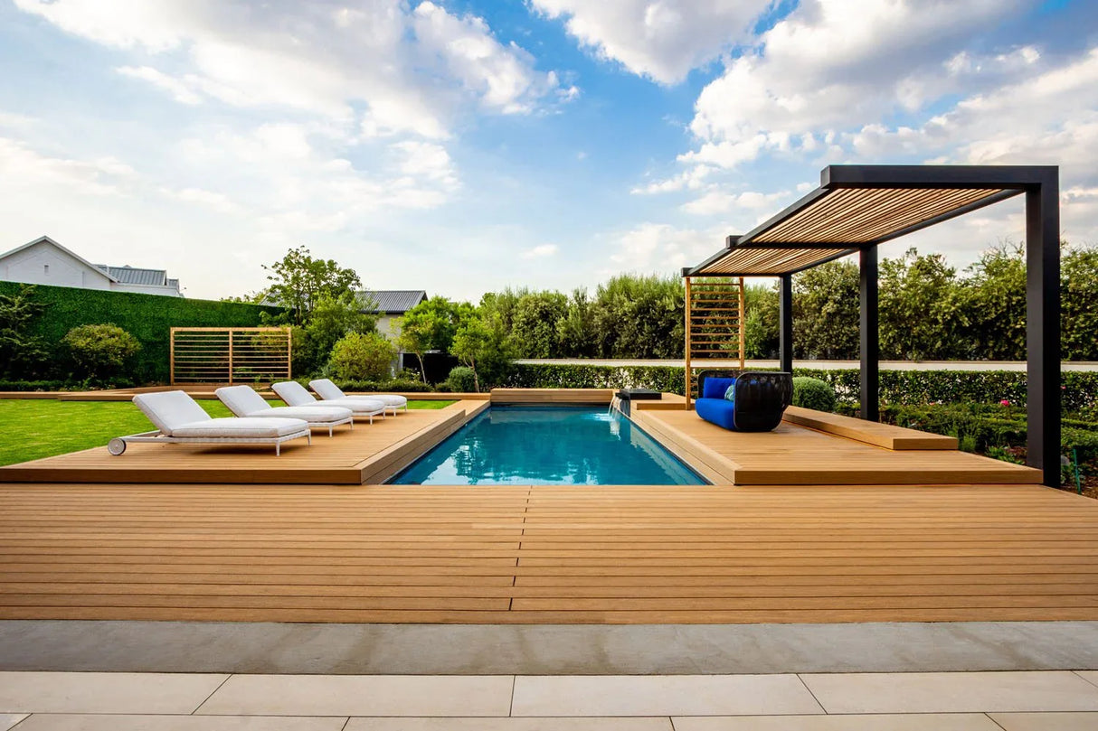 Planche de terrasse rainurée en PVC 1"x6" (0,945"x5,5") Eva-Last Apex Plus - Himalayan Cedar