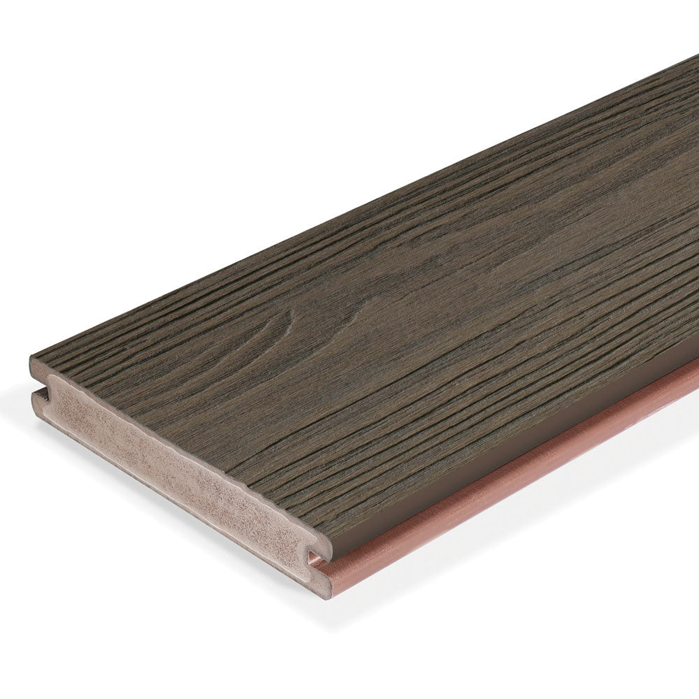 Grooved Decking Board 1"x6" (0,945"x5,5") Eva-Last PVC Apex Plus - Brazilian Teak
