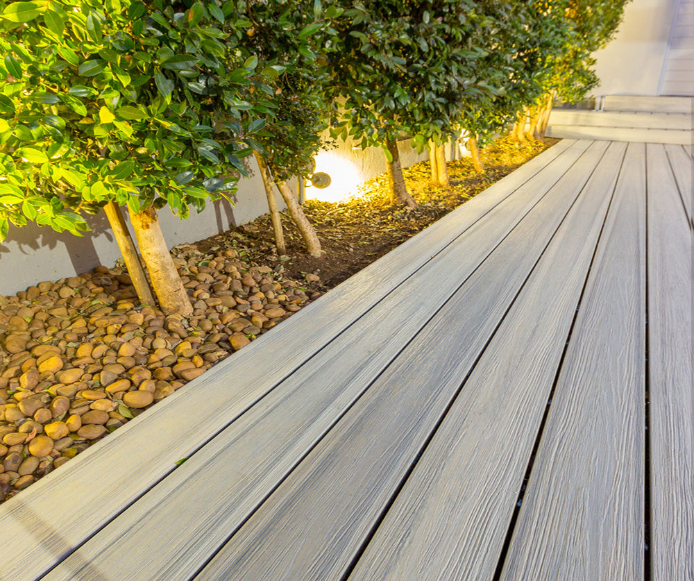 Planche de terrasse de départ en Composite 1"x6"x20' (0,9"x5,35"x20') Eva-Last Infinity - Carribean Coral