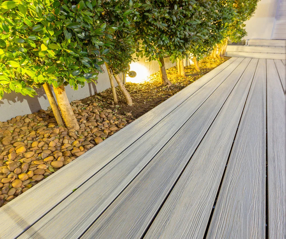 Contremarche de terrasse en Composite 1"x8"x12' (0,65"x7,24"x12’) Eva-Last Infinity - Carribean Coral