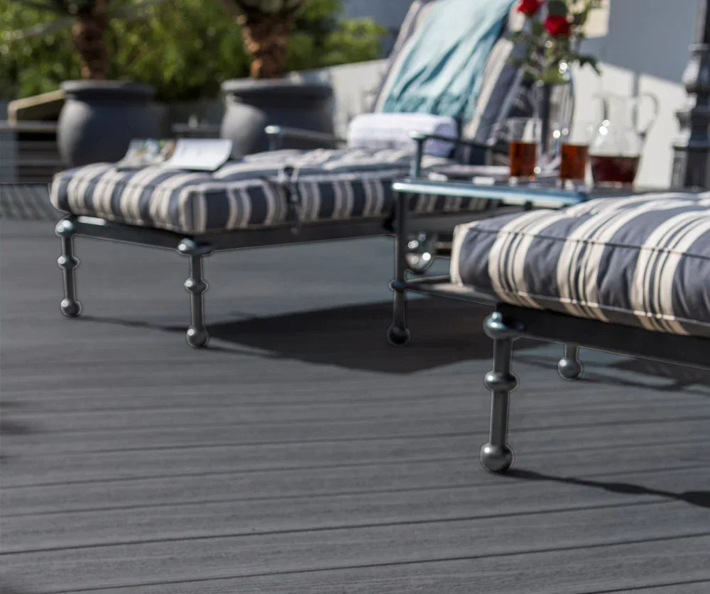 Planche de terrasse rainurée en Composite 1" x 6" (0,9"x5,35") Eva-Last Infinity - Concrete Grey