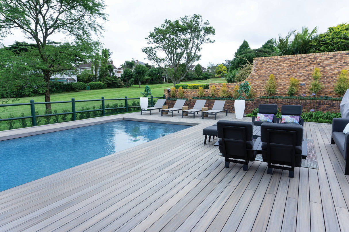 Planche de terrasse de départ en Composite 1"x6"x20' (0,9"x5,35"x20') Eva-Last Infinity - Carribean Coral