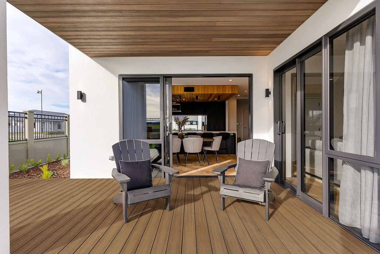 Planche de terrasse de départ en Composite 1"x6"x20' (0,9"x5,35"x20') Eva-Last Infinity - Oasis Palm