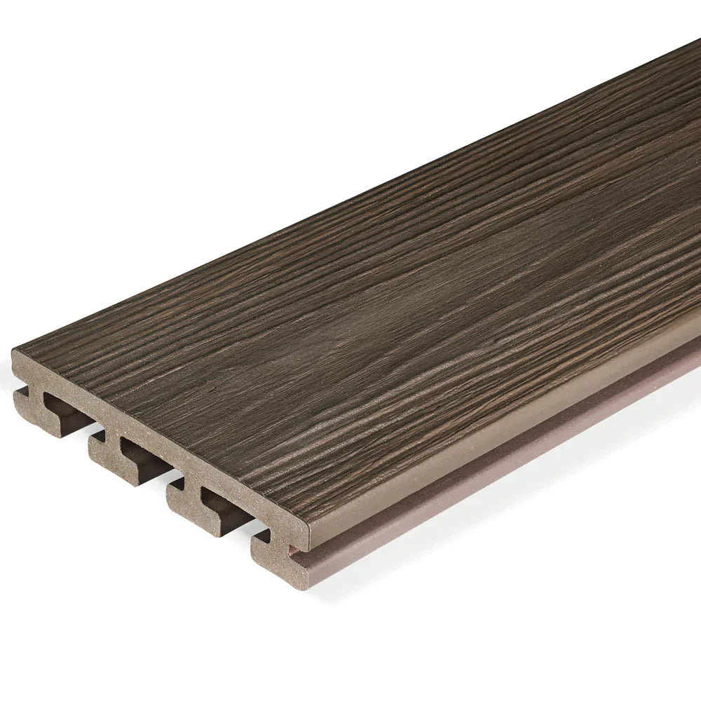 Planche de terrasse rainurée en Composite 1" x 6" (0,9"x5,35") Eva-Last Infinity - Tiger Cove