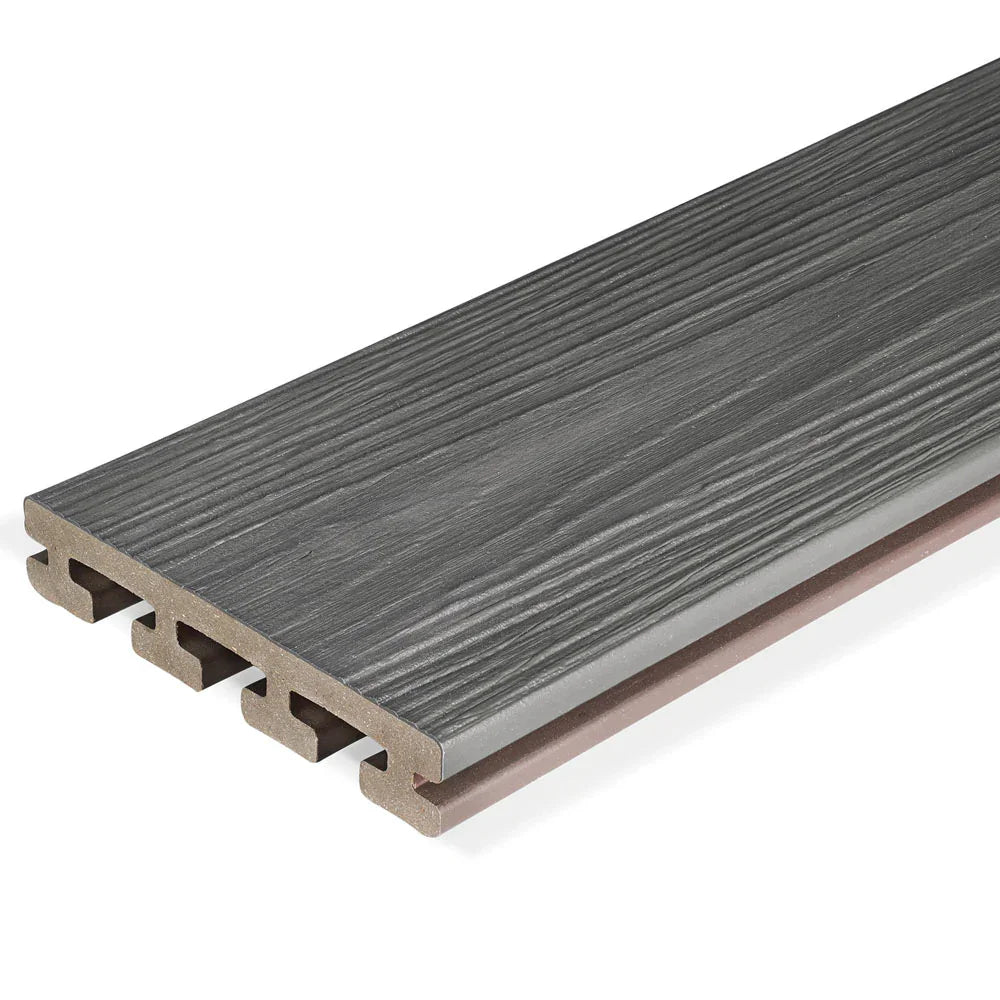 Planche de terrasse rainurée en Composite 1" x 6" (0,9"x5,35") Eva-Last Infinity - Concrete Grey