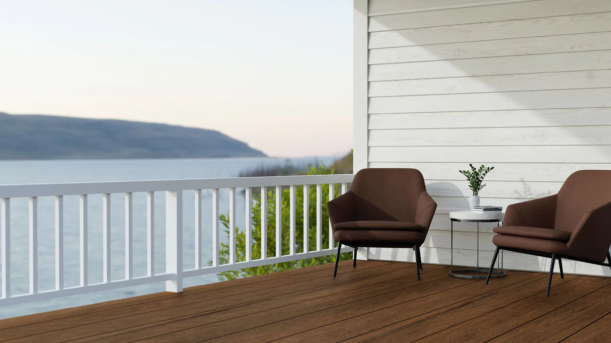 Fascia de terrasse en PVC 1"x10"x12' (0,59"x9,8"x12’) Eva-Last Pioneer - Natural Ipe