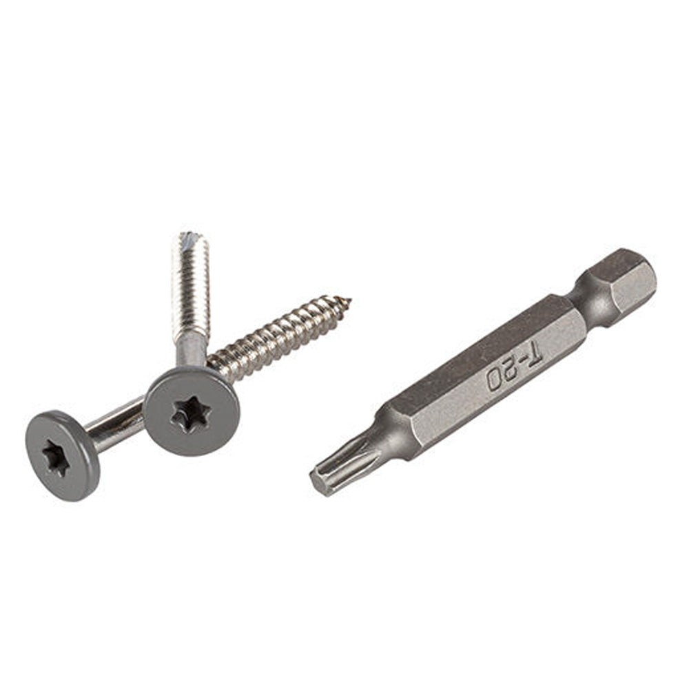 TopLoc Screws for Fascia & Riser 1 7/8" (100/pkg - 80 Ln.ft.) - DARK GRAY