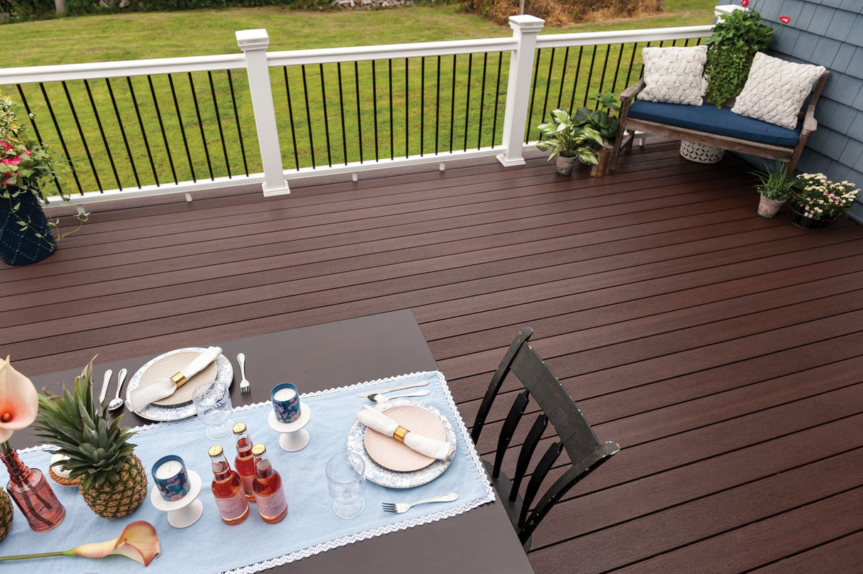 Square Decking Board 1"x6"x20' Fiberon Composite Concordia Symmetry - Burnt Umber