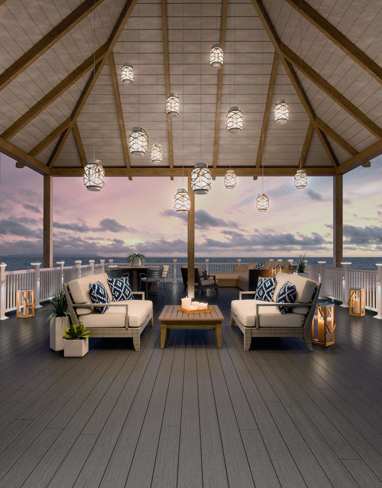 Planche de terrasse rainurée en Composite 1" x 6" Fiberon Concordia Symmetry - Graphite