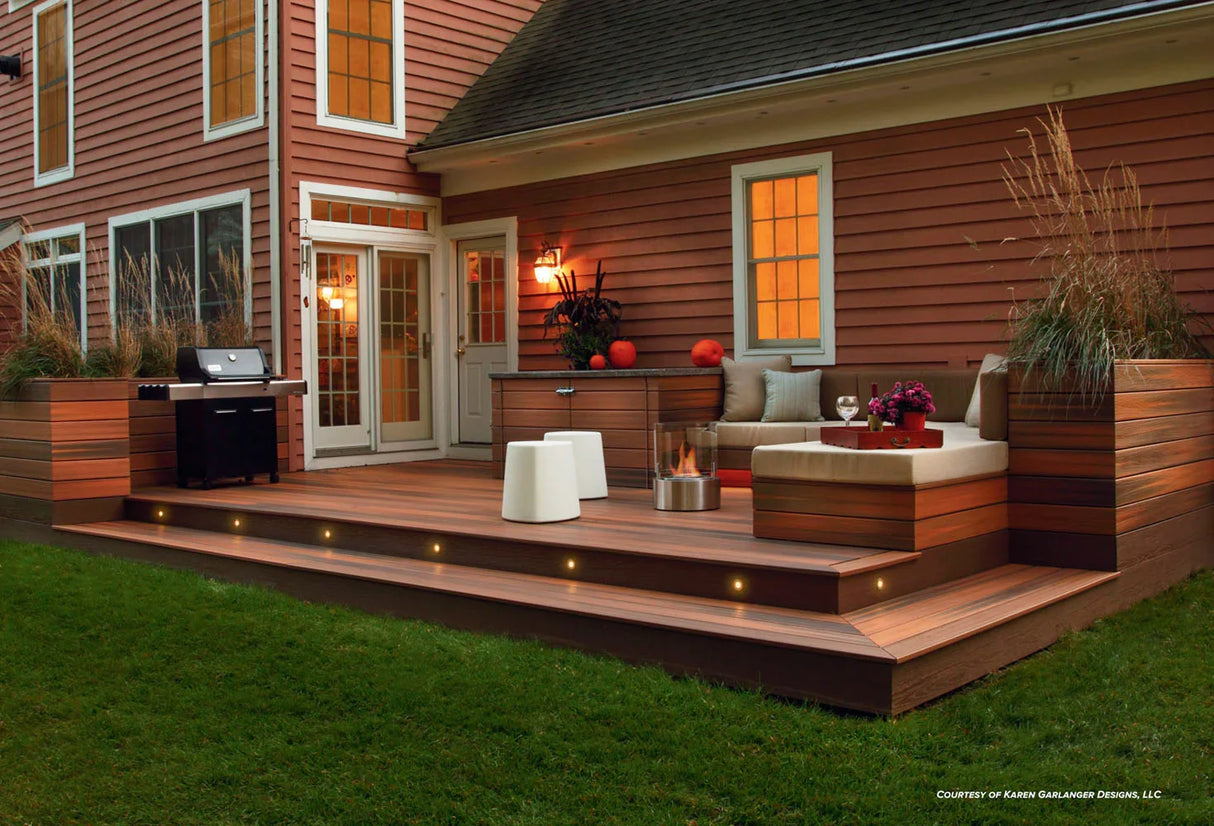 Contremarche de terrasse en Composite 3/4" x 7 1/4" x 12' Fiberon Concordia Horizon - Ipé