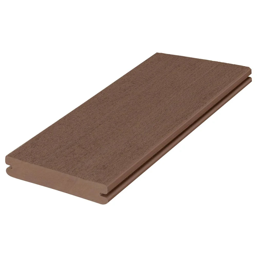 Planche de terrasse rainurée en PVC 1" x 6" Fiberon Promenade - Russet Dune
