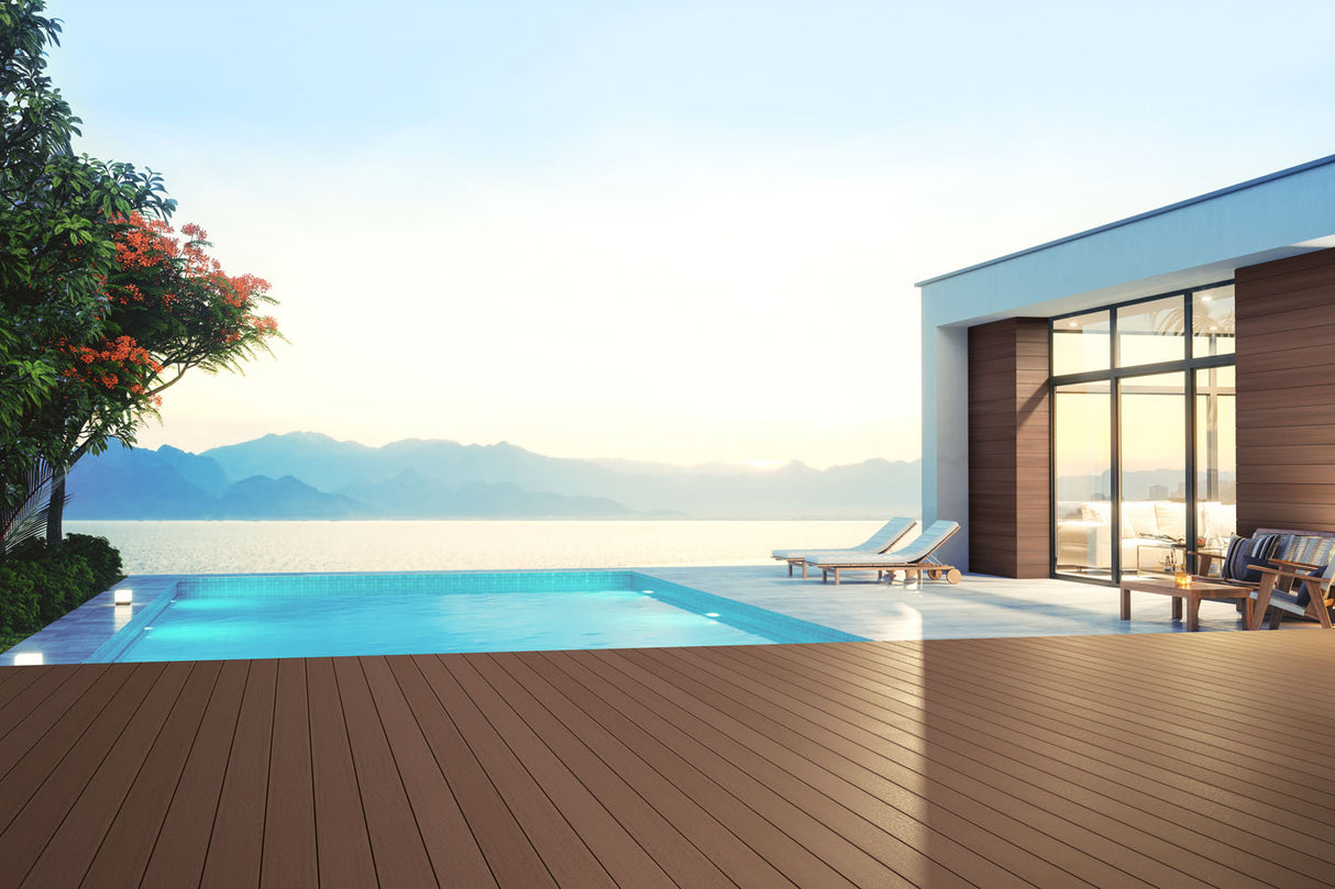 Fascia 1/2" x 11 3/4" x 12' Fiberon PVC Promenade - Russet Dune