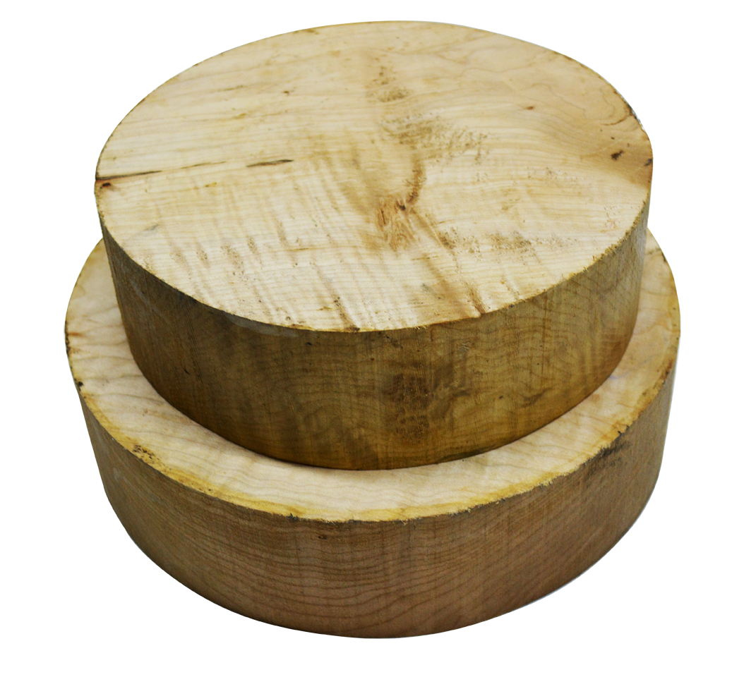 Bloc rond en érable figuré 12/4 Grade AA