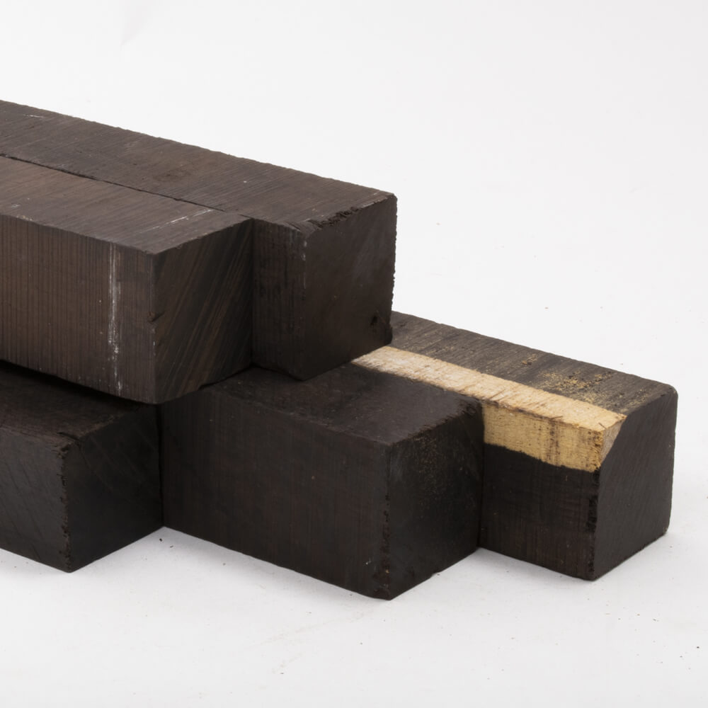 Blocs de grenadille d'Afrique 1 1/4" x 1 1/4"