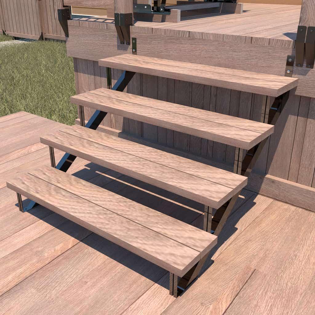 Black steel stair stringer - Pylex