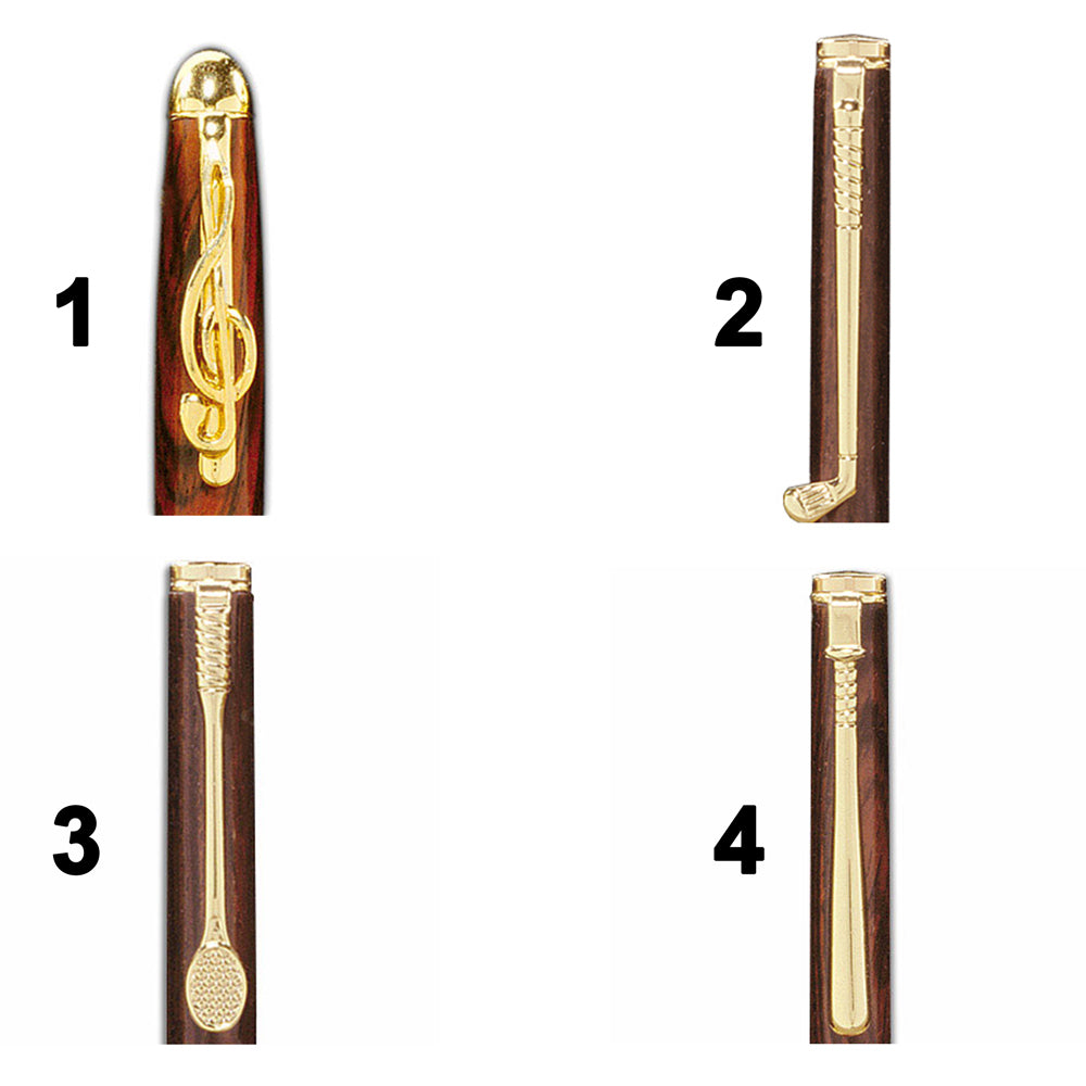 Gold pen clip for "Slimline" and "Comfort" pens and pencils