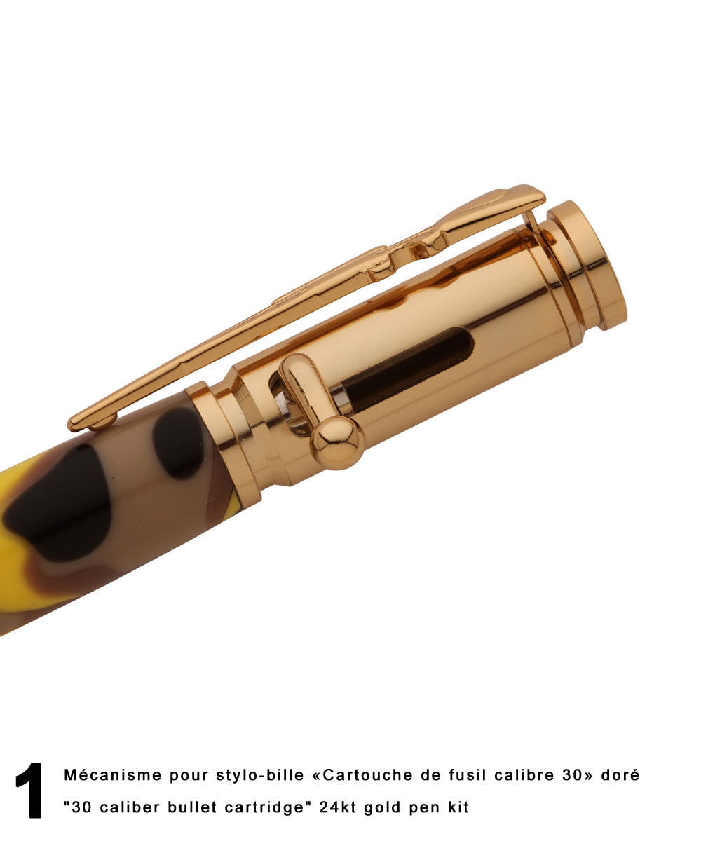 Stylos-bille style «30 Caliber bullet cartridge» - Mécanisme «Bolt Action»
