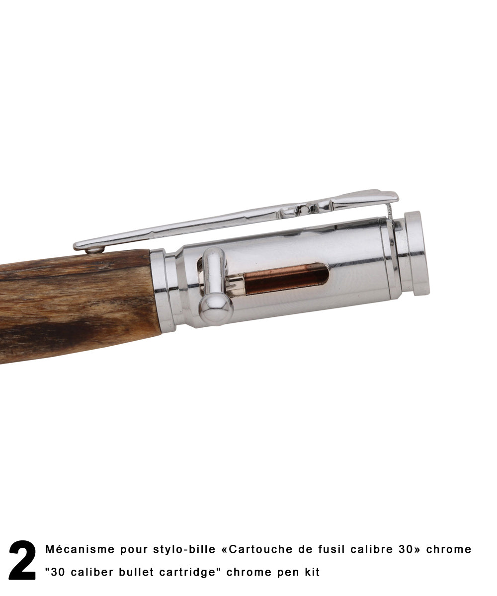 Stylos-bille style «30 Caliber bullet cartridge» - Mécanisme «Bolt Action»