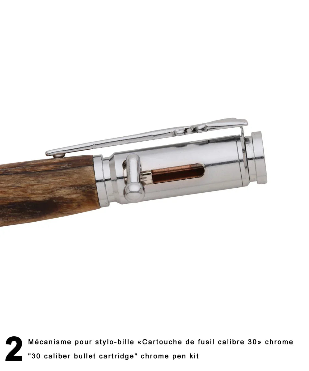Stylos-bille style «30 Caliber bullet cartridge» - Mécanisme «Bolt Action»